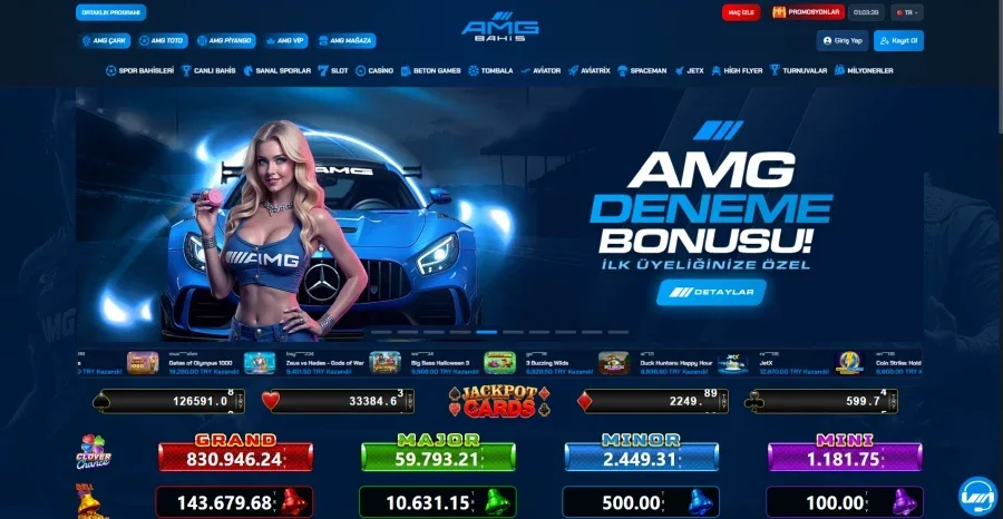 AMG Bahis arayüz görüntüsü