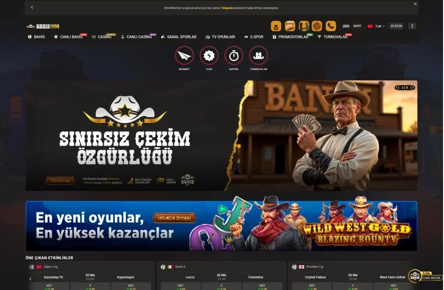Bahis arayüz görüntüsü