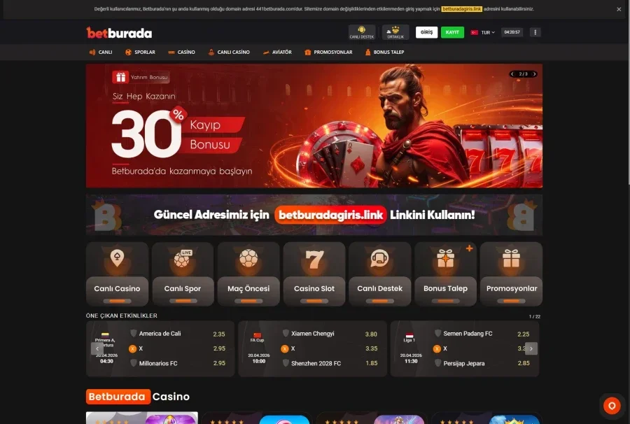 Betburada arayüz görüntüsü