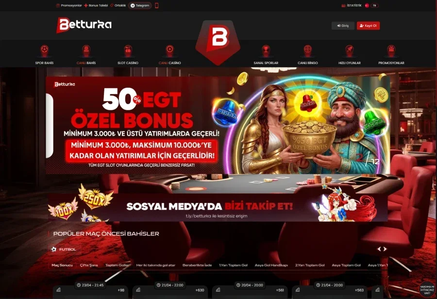 Betturka arayüz görüntüsü