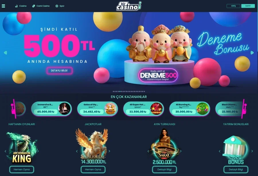 BirCasino arayüz görüntüsü
