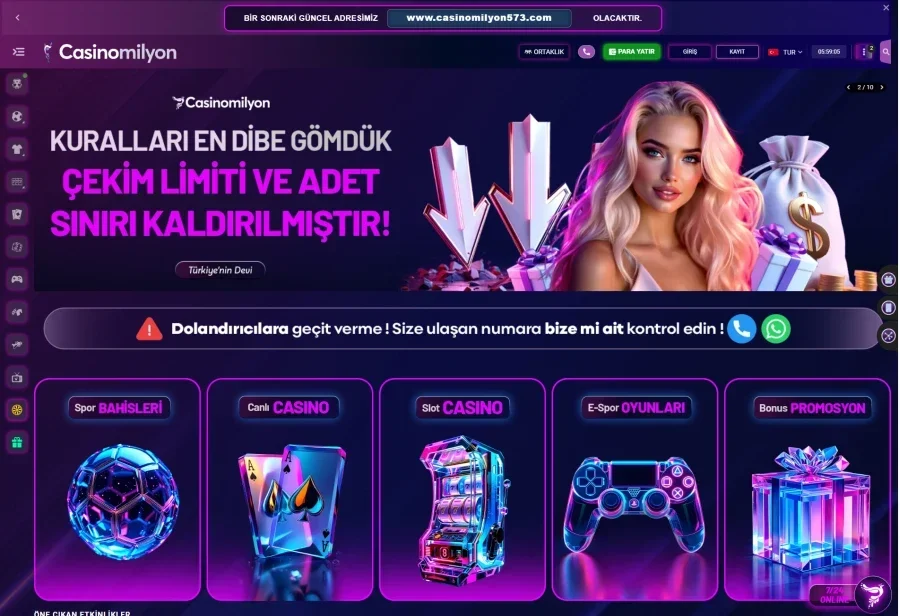 CasinoMilyon arayüz görüntüsü