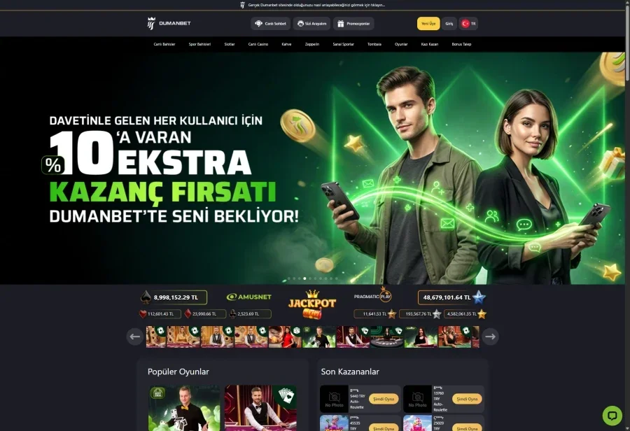 Dumanbet arayüz görüntüsü