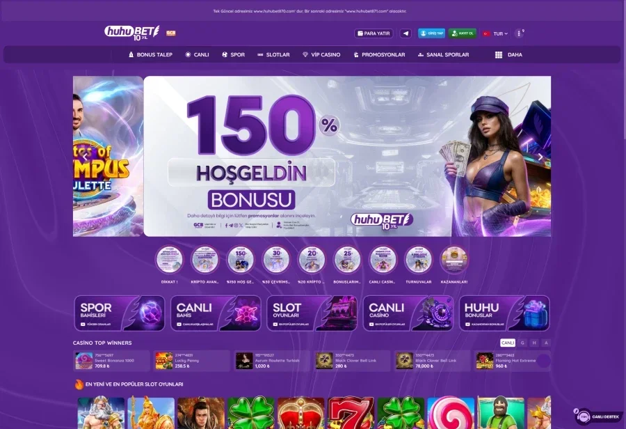 Huhubet arayüz görüntüsü