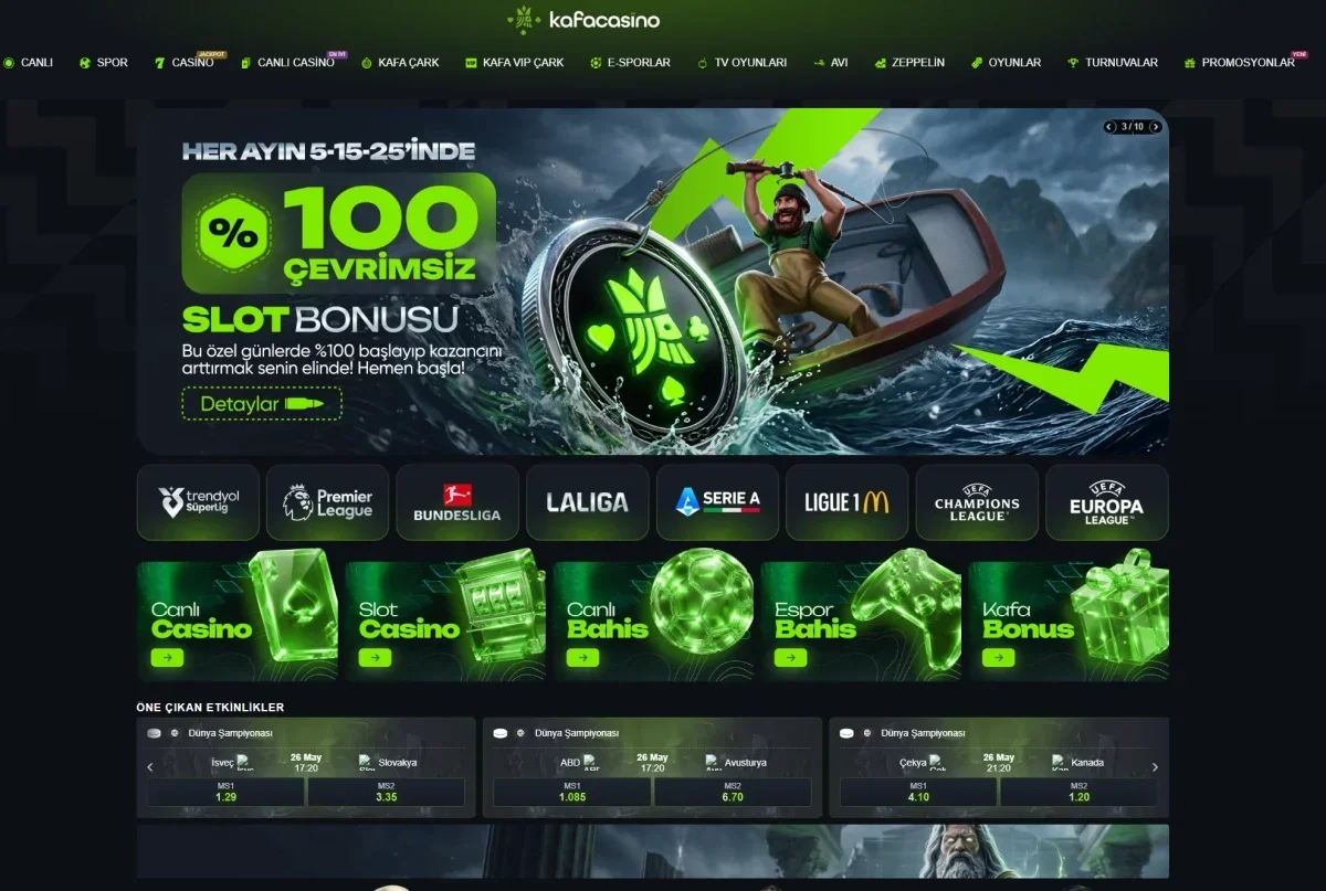 Kafa Casino arayüz görüntüsü