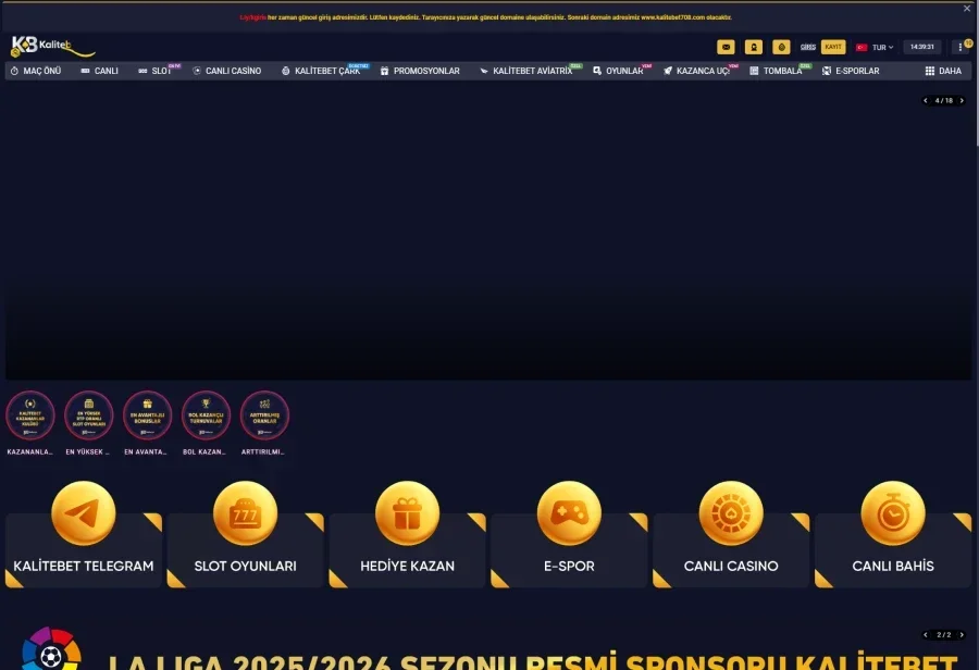 Kalitebet arayüz görüntüsü