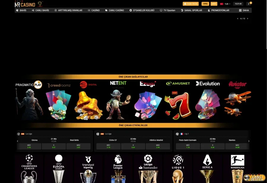 MrCasino arayüz görüntüsü