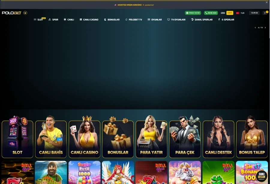 Polobet arayüz görüntüsü