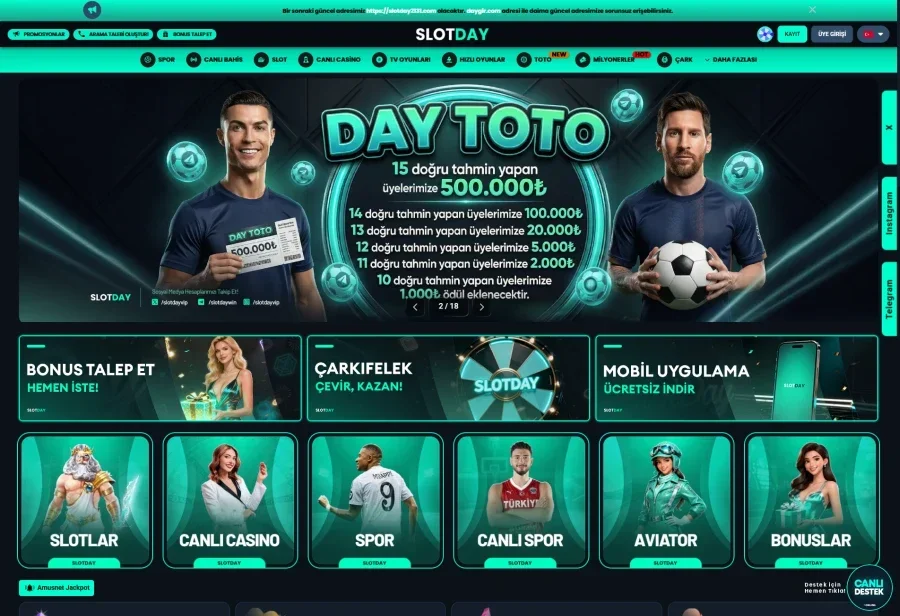 Slotday arayüz görüntüsü