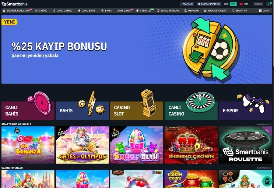 Smartbahis arayüz görüntüsü