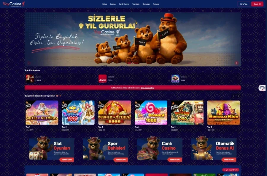 Vdcasino arayüz görüntüsü