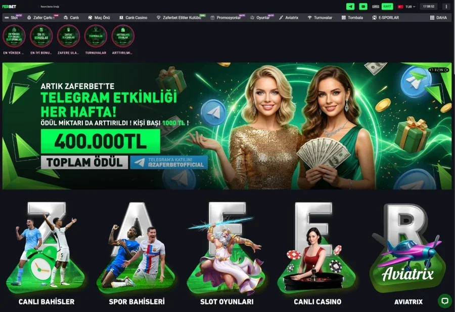 Zaferbet arayüz görüntüsü